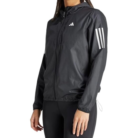 NWT adidas Own the Run Jacket | Black Windbreaker | Lightweight | Running Jacket - Picture 1 of 16